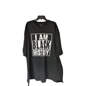 NWOT STYLE DABA Men's " I Am Black History" Black/Wht T-Shirt Sz 4XL